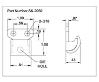 <!-SK-2050 Latch Strikes Line Drawing->