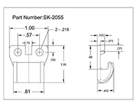 <!-SK-2055 Latch Strikes Line Drawing->