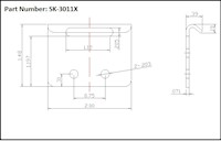 <!-SK-3011X Latch Strikes Line Drawing->
