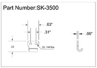 <!-SK-3500 Latch Strikes Line Drawing->