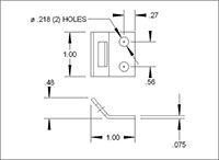 <!-SK-4000 Latch Strikes Line Drawing->