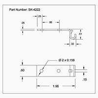 <!-SK-4200 Latch Strikes Line Drawing->