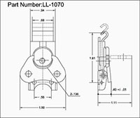 <!-LL-1070 Wing Turns-Link Locks Line Drawing->
