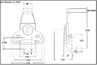 <!-LL-2030 Wing Turns-Link Locks Line Drawing->