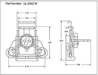 <!-LL-2342 Wing Turns-Link Locks Line Drawing->