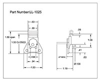 <!-LL-1025 Wing Turns-Link Locks Line Drawing->