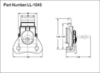 <!-LL-1045 Wing Turns-Link Locks Line Drawing->