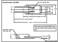<!-CA-4042 Lockable Latches Straight Loop Bail Line Drawing->