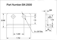 <!-SK-2500 Latch Strikes Line Drawing->