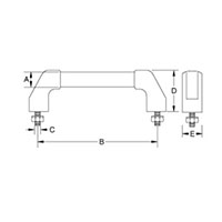 <!-Black Anodized Aluminum Tube Handles - 2->