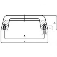 <!-Bottom Mount Phenolic Bridge Pull Handles - 2->