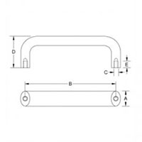 <!-Bottom Mount Aluminum Cabinet Handles - 2->