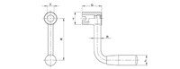 <!-Steel Crank Handles Line Drawing->