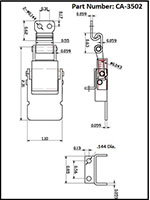 <!-CA-3502 Draw Latches Compression Springs Line Drawing->