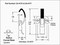 <!-CA-4171 Draw Latches Curved Hook Line Drawing->