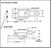 <!-CA-2060 Lockable Draw Latches with Straight Loop Bail - 2->