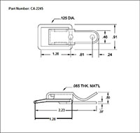 <!-CA-2245 Draw Latches Looped Bail with Slight Bend - 2->