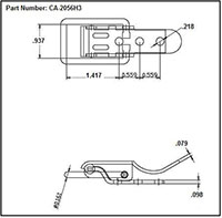 <!-CA-2056H3 Draw Latches with Straight Loop Bail - 2->