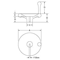 <!-Duroplast Handwheel Fingergrips Line Drawing->