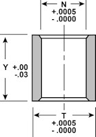 <!-Graphite Plugged Straight Style Bushings Line Drawing->