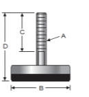 <!-Economy Elastomer Base Leveling Pads Line Drawing->