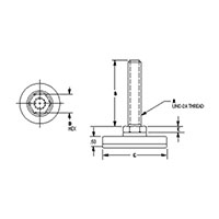 <!-LevelStar Nylon Base Leveling Pads Line Drawing->