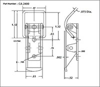<!-CA-2400 Over Center Draw Latches with Curved Loop Bail - 2->