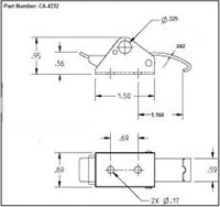 <!-CA-4232 Over-Center Draw Latches Padlockable Line Drawing->