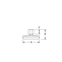 <!-Imperial Tapped Polymer Leveling Pads Line Drawing->