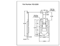 <!-RD-2200 Recessed Latches with Long Hook - 2->