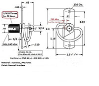 <!-CA-0013TH Knurled Knob Slotted Head Turn Latches - 2->