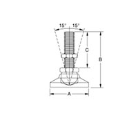 <!-Steel Studded Leveling Pads with Non Skid Line Drawing->