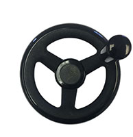3 Spoke Plastic Offset Handwheels with Revolving Handles - 3