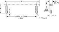 <!-Two Post Pull Handle Line Drawing->