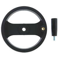 2 Spoke Plastic Handwheels with Revolving Handle