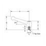 <!-Ball Style Metric Adjustable Handles with Steel Tapped Insert Line Drawing->
