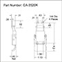 <!-CA-3520X Draw Latches with Compression Springs Line Drawing->