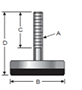 <!-Economy Elastomer Base Leveling Pads Line Drawing->