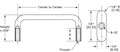 <!-One Mounting Holes Rectangular Round Line Drawing->