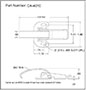 <!-CA-4010 Over-Center Draw Latches Curved Hook Line Drawing->