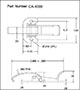 <!-CA-4060 Over-Center Draw Latches Curved Hook Line Drawing->