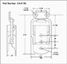 <!-CA-6130 Over-Center Draw Latches Straight Loop Bail Line Drawing->