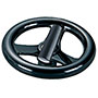 3 Spoke Phenolic Handwheels with Folding Handle