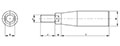 <!-Steel Revolving Handles Line Drawing->