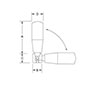 <!-Thermoplastic Ribbed Revolving Safety Handles Line Drawing->