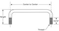 <!-Round External Thread Pull Handles Line Drawing->