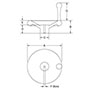 <!-Solid Duroplast Handlwheels with Revolving Handle Line Drawing->