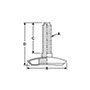 <!-Rattle Mount Leveling Pads Line Drawing->